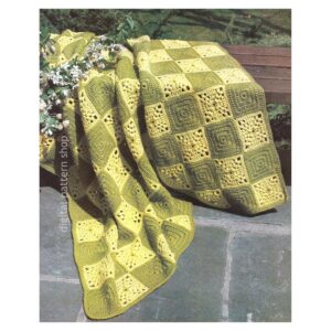 70s Granny Square Afghan Crochet Pattern Cluster Blanket