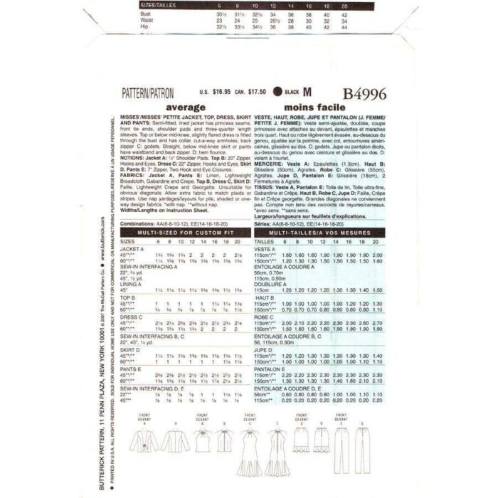 B4996 Misses pattern