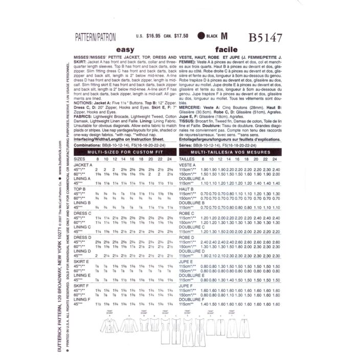 B5147 Misses pattern