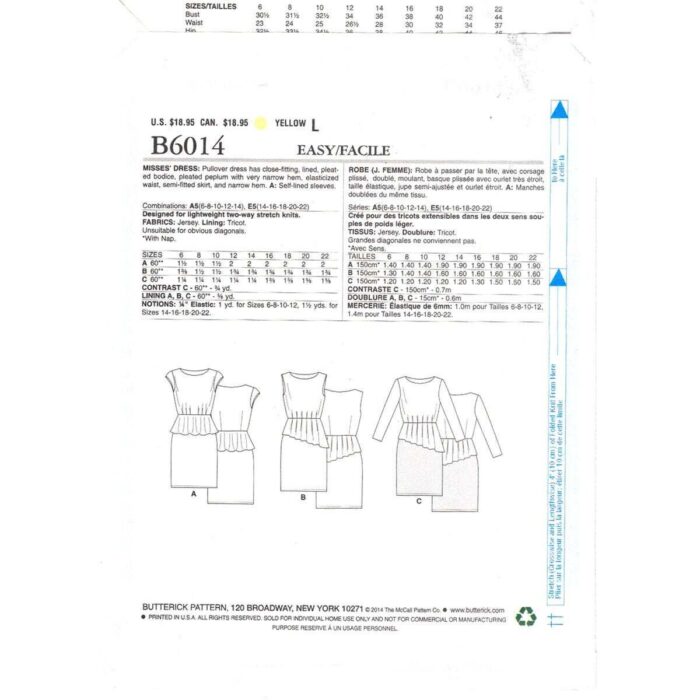 B6014 dress pattern