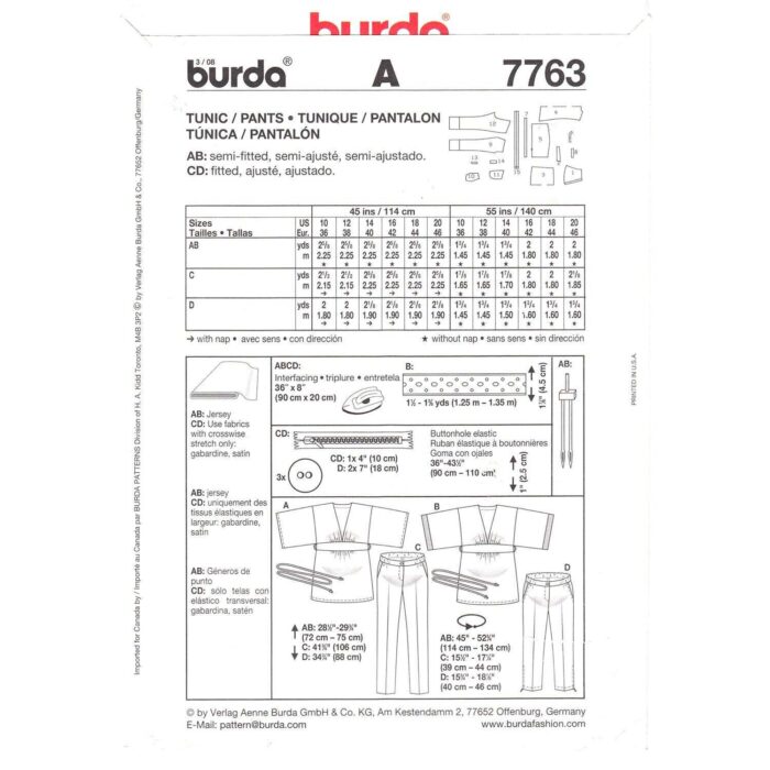 B7763 Maternity Pattern