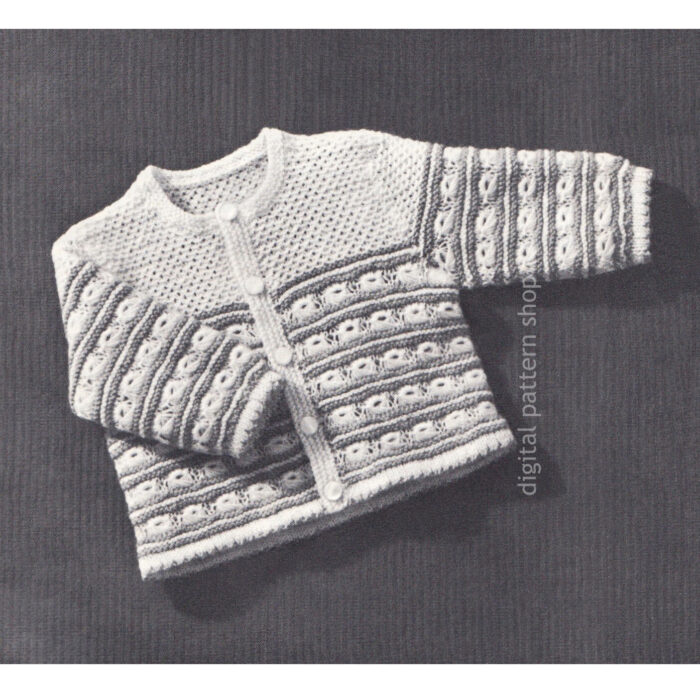 Baby Cardigan Knitting Pattern K153