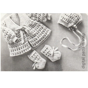 1970s Baby Knitting Pattern Sweet and Simple Sweater Set