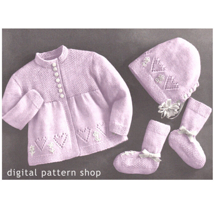 Baby Knitting Pattern pink K24