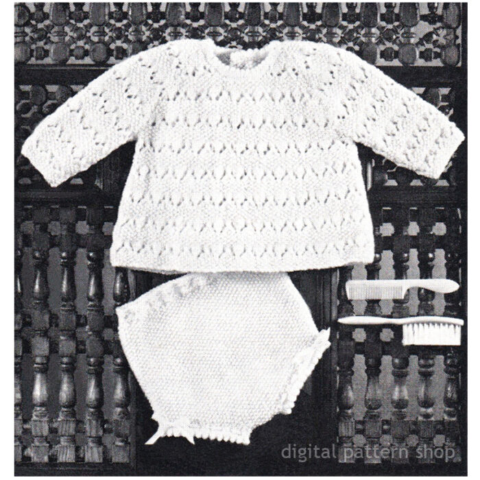 Baby Top and Knickers Knitting Pattern K99