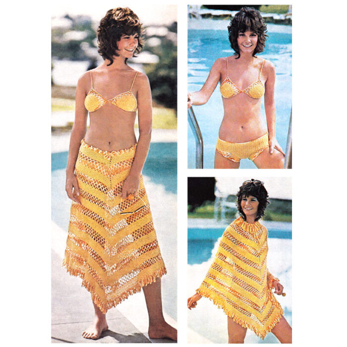 Bikini and beach cover crochet pattern C166