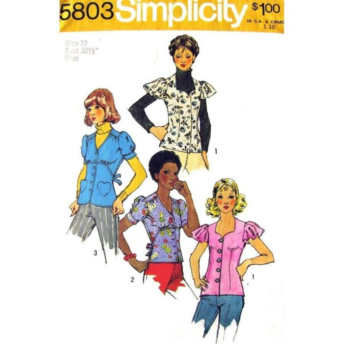 Blouse Pattern Simplicity 5803 size 10