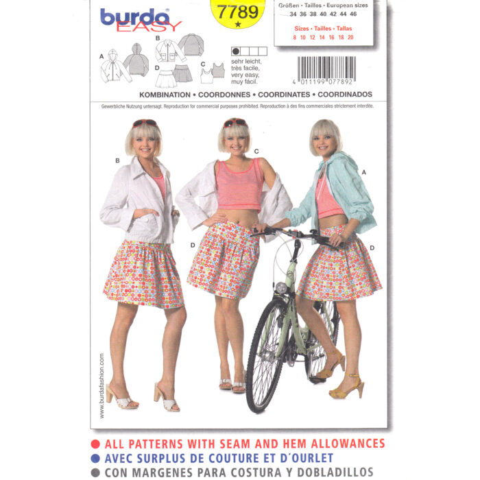 Burda 7789 sewing pattern