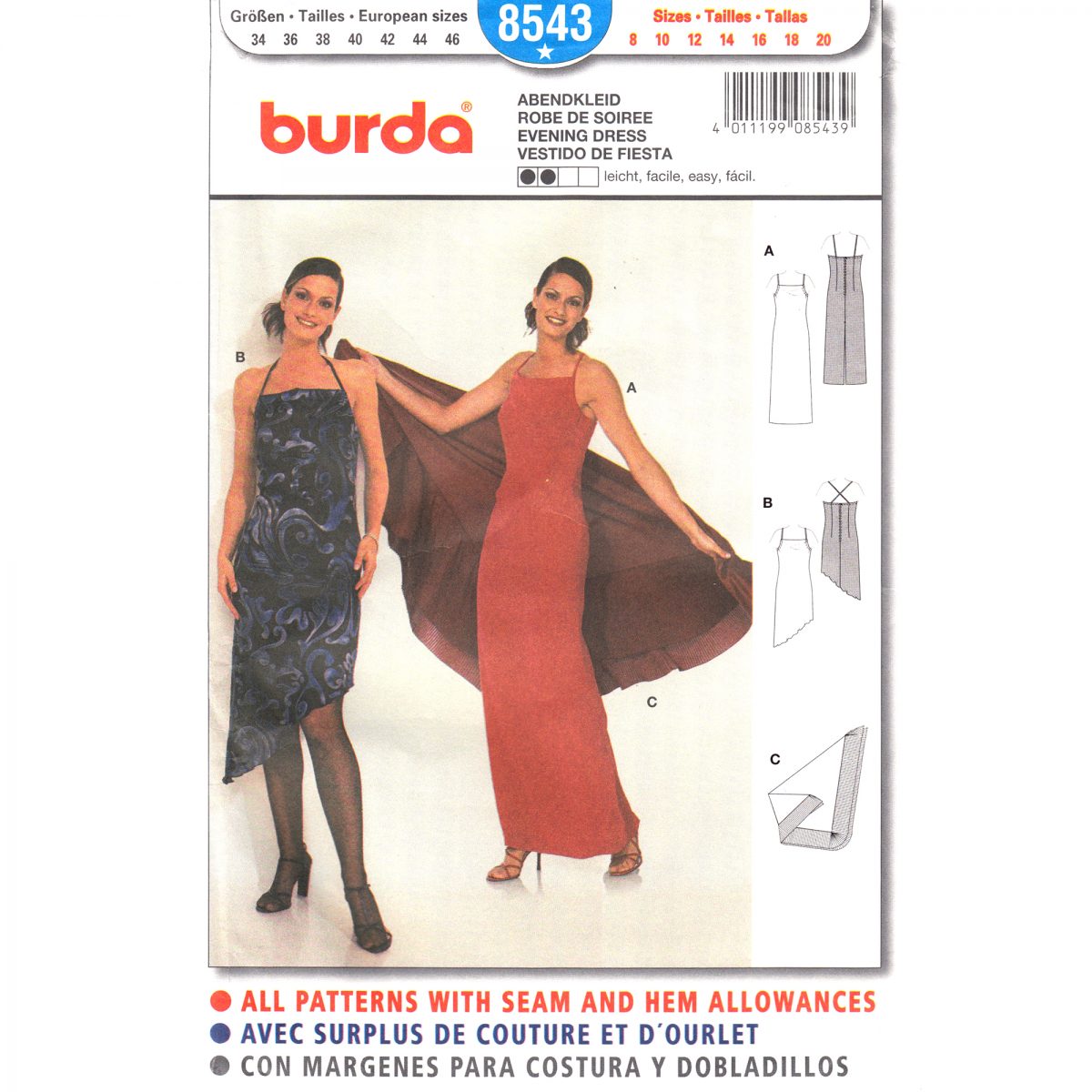 Burda 8543 dress sewing pattern