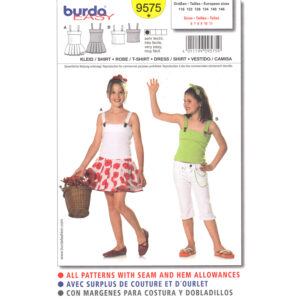 Burda 9575 Girls Suspender Top or Dress Pattern Tulle Underskirt