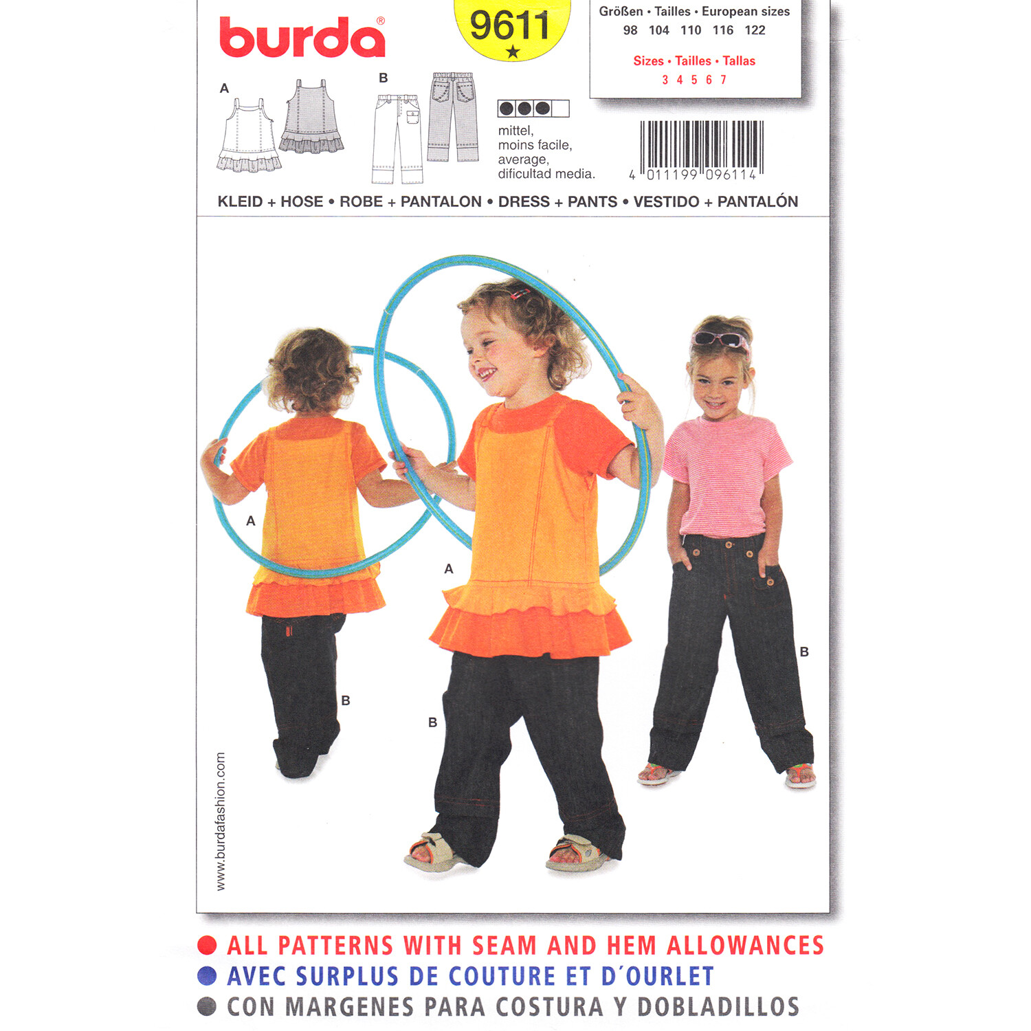 Burda 9611 pattern