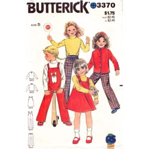 Girls Jacket, Jumper, Overalls, Top, Pants Pattern Butterick 3370