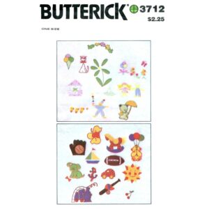 Embroidery Transfers Butterick 3712 Sports Animals Flowers