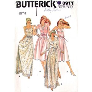 80s Jacket, Camisole Slip Dress Sewing Pattern Butterick 3911