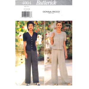 Butterick 4004 Blouse Top, Pants Sewing Pattern Donna Ricco