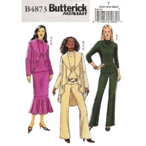 Butterick 4873 Jacket, Top, Flounce Skirt, Pants Pattern