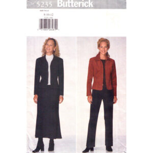 Butterick 5235 Zipper Jacket, Skirt, Pants Pattern Size 8 10 12