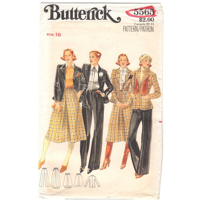 Butterick 5565 vintage suit pattern