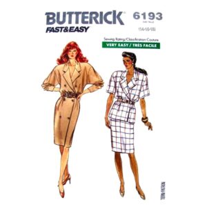 Double Breasted Dress, Wrap Top, Skirt Pattern Butterick 6193