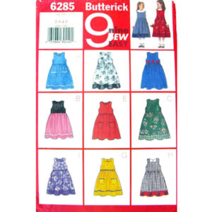 Girls Jumper Dress and Blouse Sewing Pattern Butterick 6285