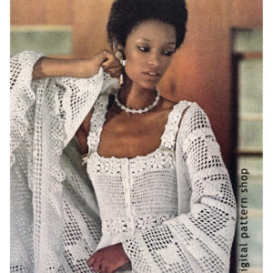70s Delicate Camisole Top Crochet Pattern, Flower Motif, Peplum