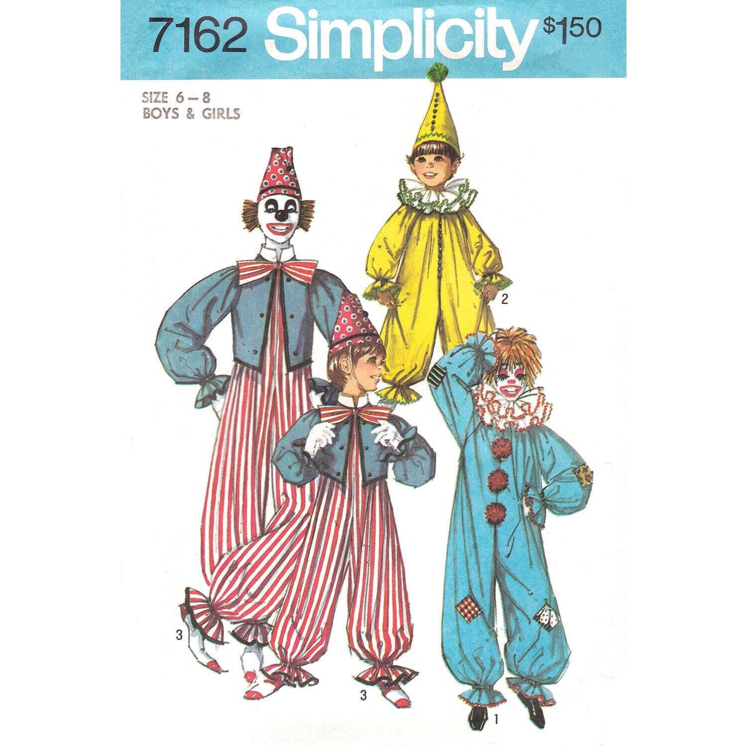 Clown Costume Pattern Simplicity 7162