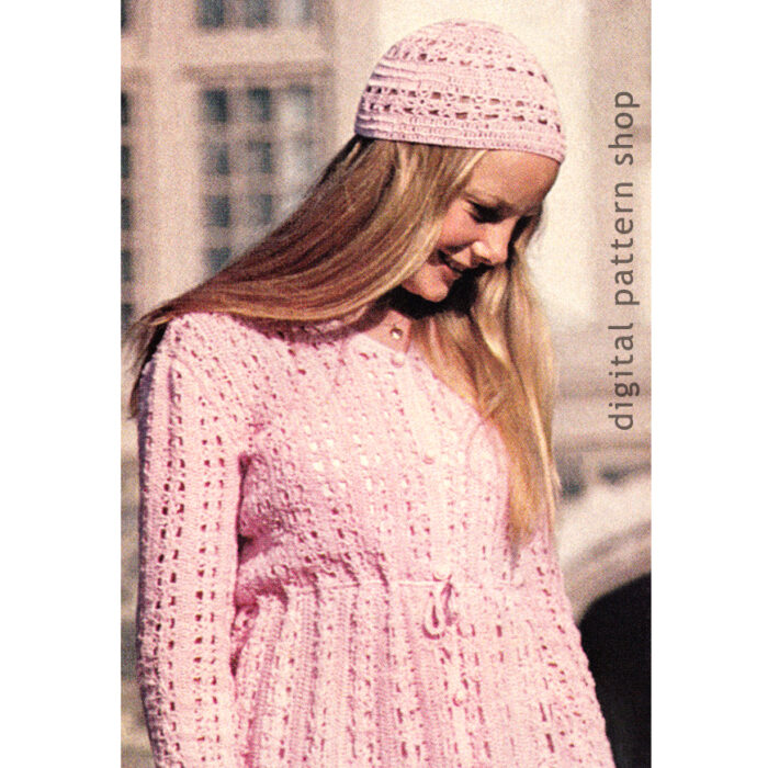 Dress and Cap crochet pattern C28