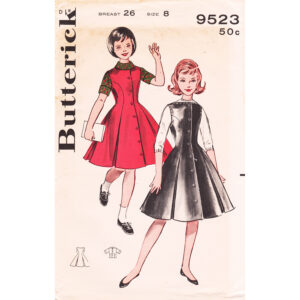 Girls 50s Blouse, Princess Jumper Pattern Butterick 9523