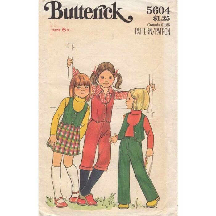 Girls Vintage Butterick 5604