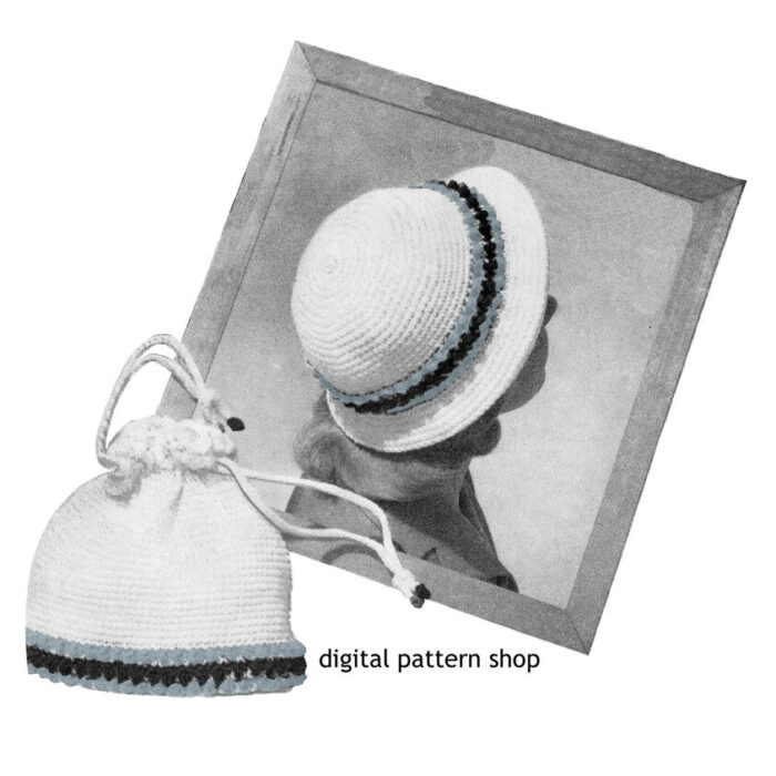 Hat and purse crochet pattern C16