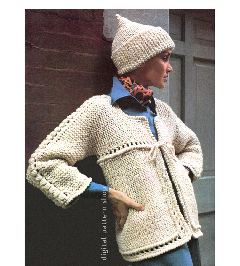 Jacket and cap knitting pattern KC02