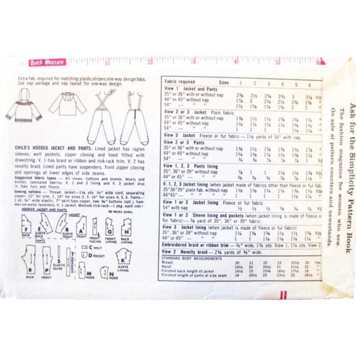 Jacket and pants Pattern S4636