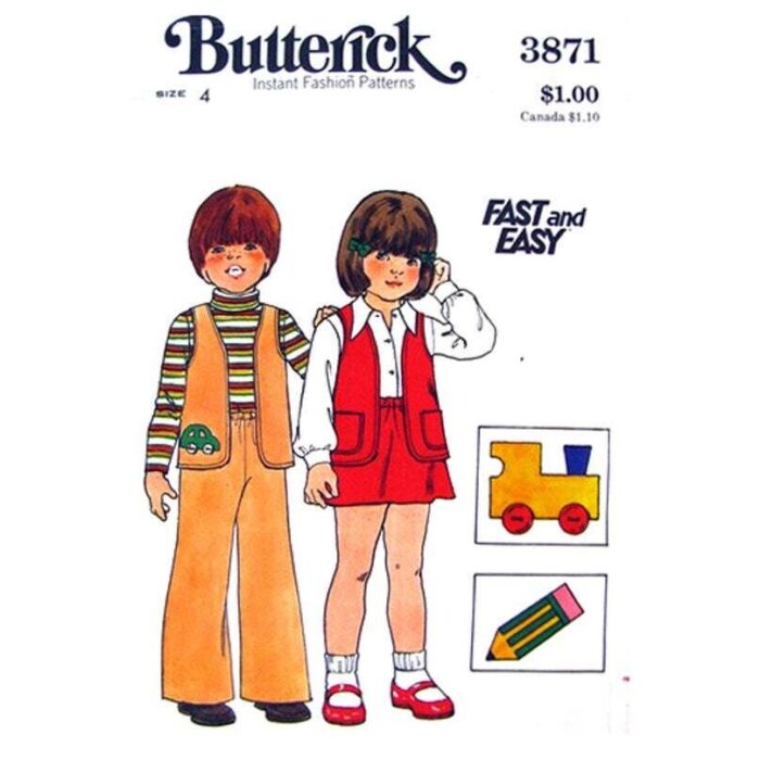 Kids Pattern Butterick 3871