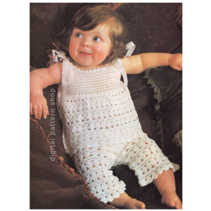 70s Lacy Top & Pants Crochet Pattern for Girls Pant Suit