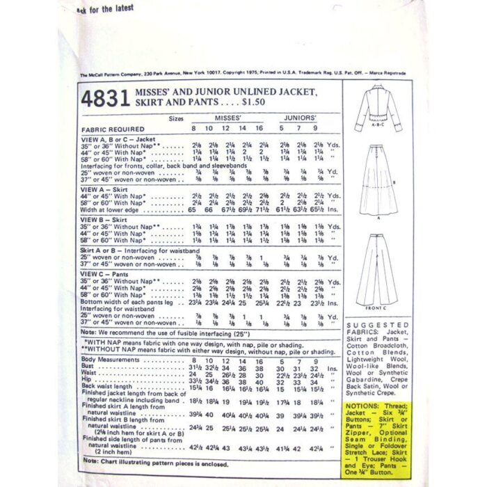 M4831 vintage sewing pattern