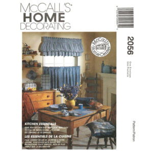McCall’s 2056 Kitchen Pattern Curtain, Chair Cushion, Pot Holder