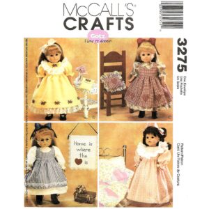 McCall’s 3275 Dolls Wardrobe Sewing Pattern Gotz 18 Inch