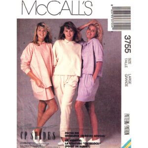 80s Loose Top, Mini Skirt, Pants Pattern McCall’s 3755 Size 18 20