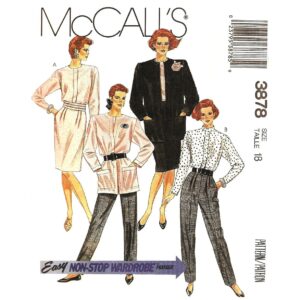 McCall’s 3878 Boxy Jacket, Blouse, Skirt, Pleated Pants Pattern
