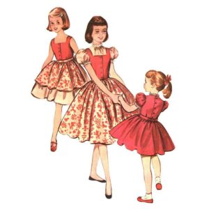 Girls 50s Blouse, Skirt, Weskit, Apron Pattern McCall’s 4126