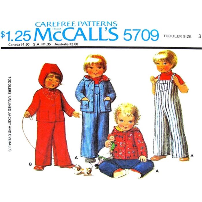 McCalls 5709 toddler sewing pattern