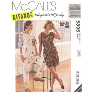 McCall’s 5895 Loose T-Shirt, Tank Top, Pants, Shorts Pattern