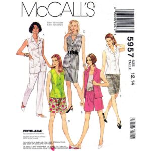 McCall’s 5957 Vest Blouse, Skirt, Pants, Shorts Sewing Pattern