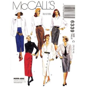 McCall’s 6339 Slim Slit Skirt or Wrap Skirt Sewing Pattern