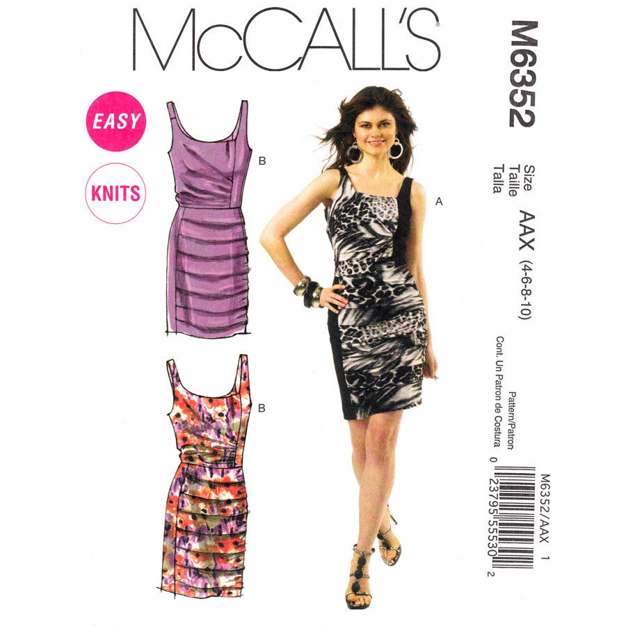 McCalls 6352 modern sheath dress pattern