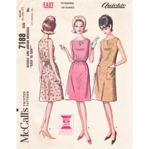 60s Sleeveless Dress Sewing Pattern McCall’s 7188 Jumper