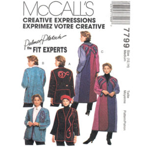 McCall’s 7799 Jacket or Coat Pattern Palmer Pletsch Size 12 14