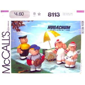 Hugachum Sports Stuffed Toy Doll Pattern McCall’s 8113