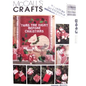 McCall’s 8443 Christmas Decor Pattern, Holiday Ornaments