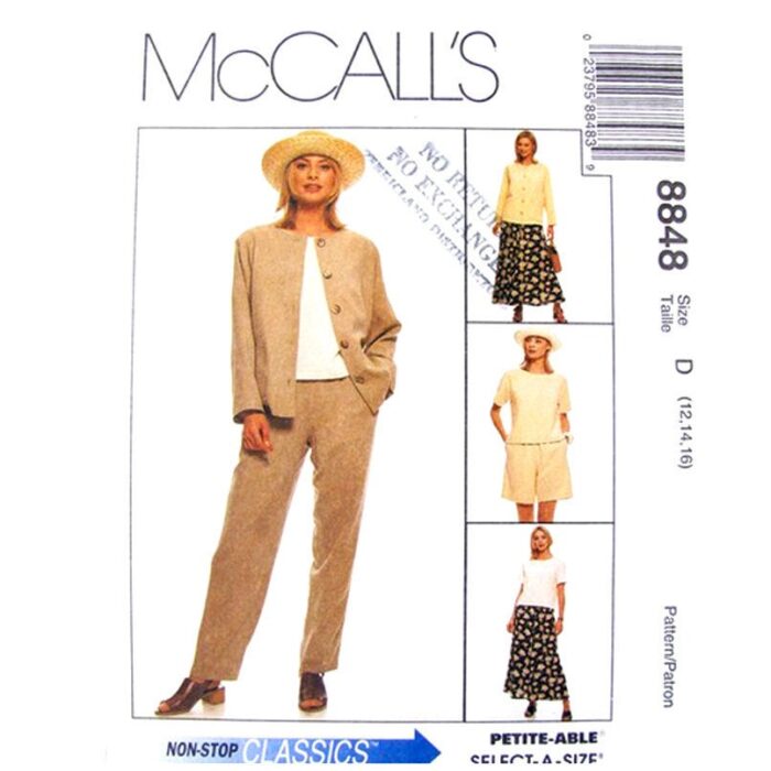 McCalls 8848 womens sewing pattern